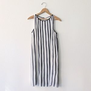Max Studio Striped Pleatwd Shift Dress